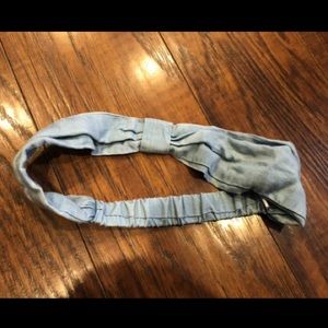 NEW Biscotti denim jean hair bow headband